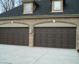 garage door in brown