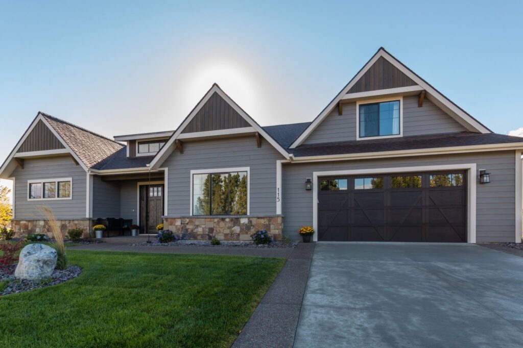 Tarrant House with Garage Door