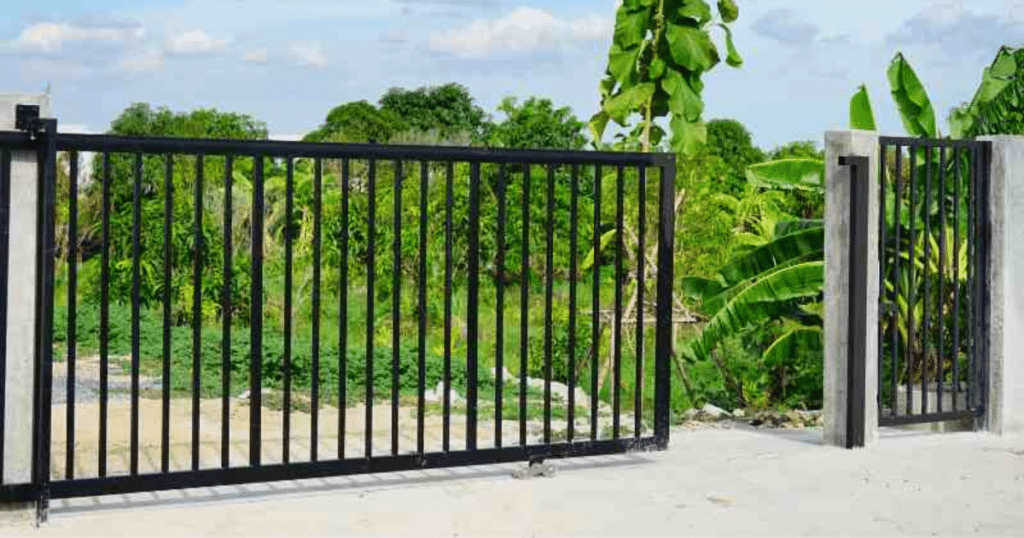 contemporary metal driveway gates