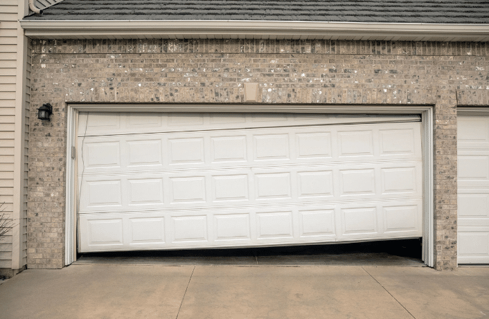 garage door doesn't reach the ground
